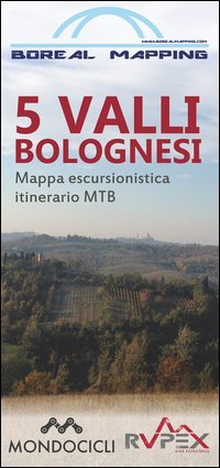 5 valli bolognesi. Mappa escursionistica dell'itinerario