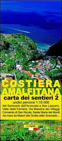 Mappa dei sentieri della costiera Amalfitana. Scala 1:10.000