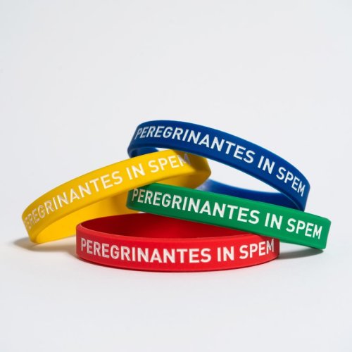 KIT BRACCIALE IN SILICONE GIUBILEO 25 - il kit &egrave; composto da 4 bracciali: blu, giallo, verde, rosso