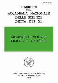 Memorie di scienze fisiche e naturali. Serie V. Rendiconti della Accademia Nazionale delle Scienze detta dei XL