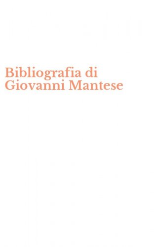 Bibliografia di Giovanni Mantese