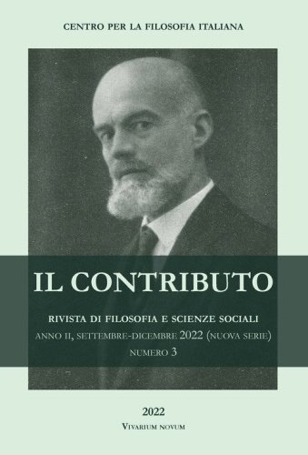 Il contributo. Rivista di filosofia e scienze sociali