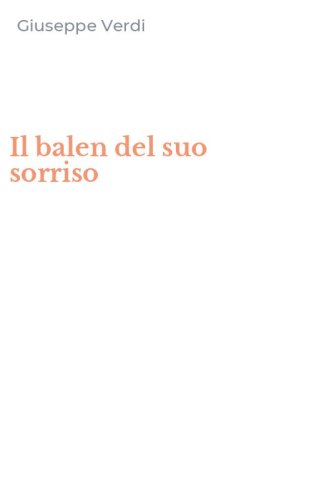 Il balen del suo sorriso