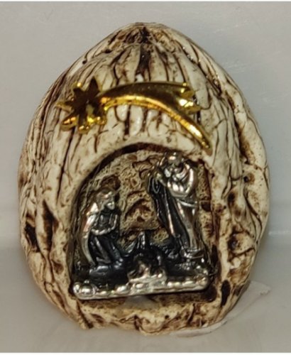 PRESEPE IN NOCE H. 4 CM