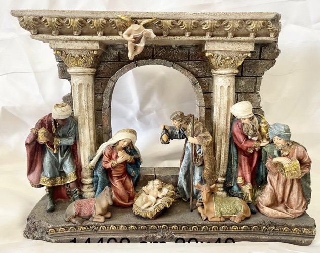PRESEPE PERSONAGGI E LUCI cm 39X28