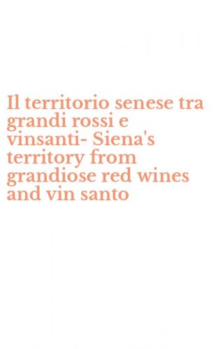 Il territorio senese tra grandi rossi e vinsanti-Siena's territory from grandiose red wines and vin santo