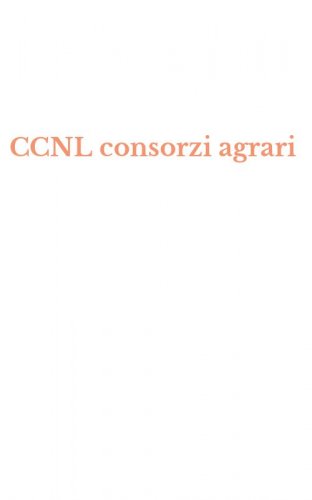 CCNL consorzi agrari