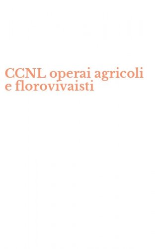 CCNL operai agricoli e florovivaisti