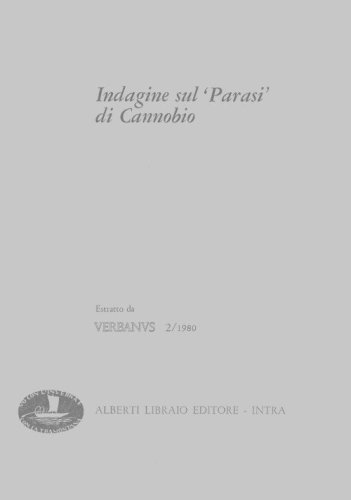 Indagine sul &laquo;Parasi&raquo; di Cannobio