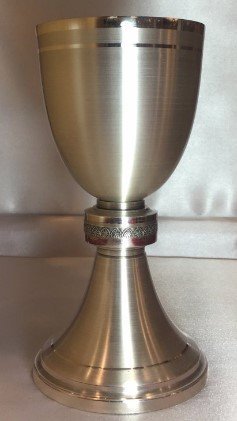 CALICE METALLO ARGENTATO - Altezza cm 16.