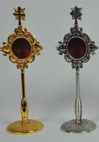 RELIQUIARIO BRONZO ARGENTATO