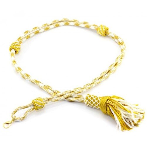 CORDONE PER CROCE PETTORALE COL ORO/BIANCO