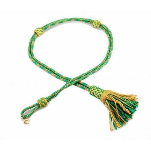 CORDONE PER CROCE PETTORALE COLORE VERDE/ORO