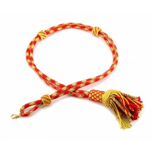 CORDONE PER CROCE PETTORALE ROSSO/ORO