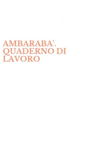 AMBARABA'. QUADERNO DI LAVORO