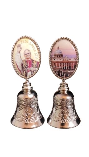 CAMPANELLO OVALE PAPA LEONE DOPPIO STICKER
