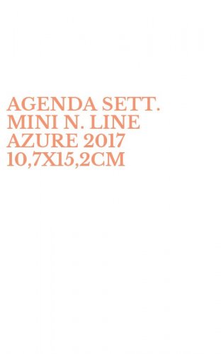AGENDA SETT. MINI N. LINE AZURE 2017 10,7X15,2CM