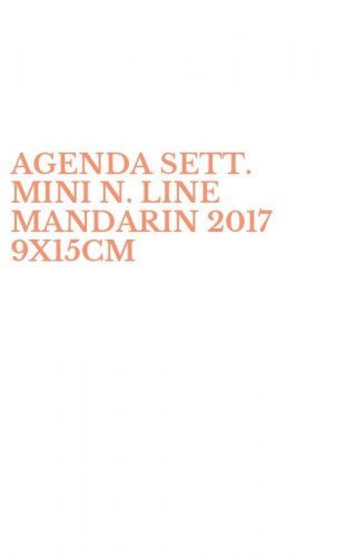 AGENDA SETT. MINI N. LINE MANDARIN 2017 9X15CM