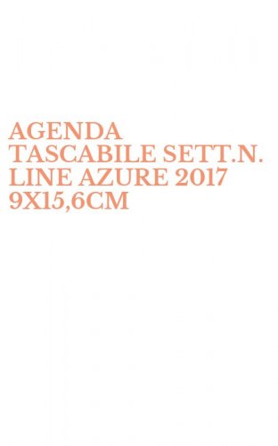 AGENDA TASCABILE SETT.N. LINE AZURE 2017 9X15,6CM