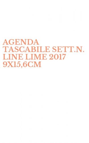 AGENDA TASCABILE SETT.N. LINE LIME 2017 9X15,6CM