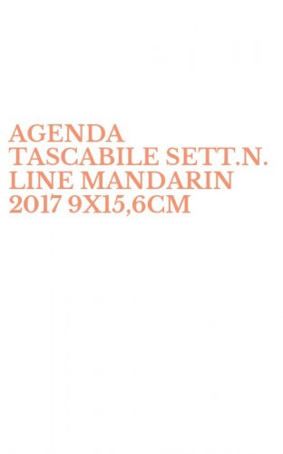 AGENDA TASCABILE SETT.N. LINE MANDARIN 2017 9X15,6CM