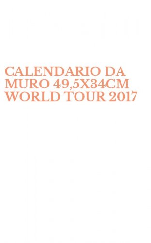 CALENDARIO DA MURO 49,5X34CM WORLD TOUR 2017
