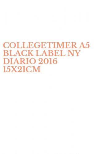 COLLEGETIMER A5 BLACK LABEL NY DIARIO 2016 15X21CM
