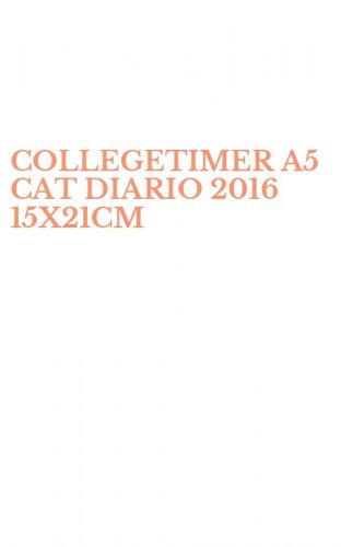 COLLEGETIMER A5 CAT DIARIO 2016 15X21CM