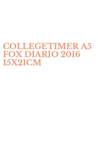 COLLEGETIMER A5 FOX DIARIO 2016 15X21CM