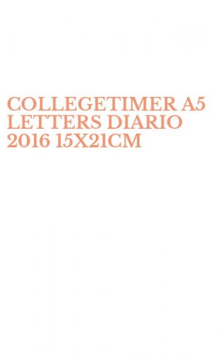 COLLEGETIMER A5 LETTERS DIARIO 2016 15X21CM
