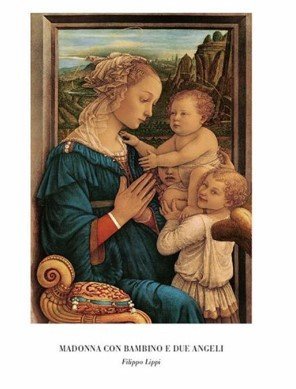 BIGLIETTO ''MADONNA CON BAMBINO E DUE ANGELI'' - Filippo Lippi