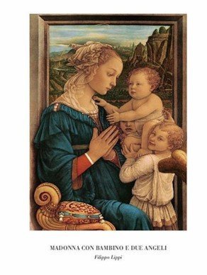 BIGLIETTO ''MADONNA CON BAMBINO E DUE ANGELI'' - Filippo Lippi