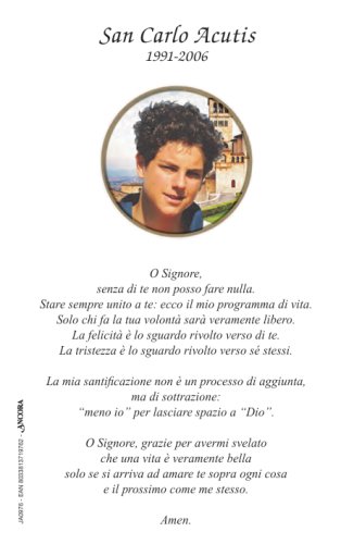 PERGAMENA SAN CARLO ACUTIS 10X15 CM PREGHIERA