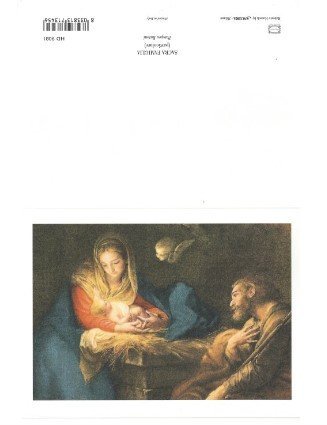 SACRA FAMIGLIA (PARTICOLARE) - BIGLIETTI D'AUGURI FORM. 19X13 (HD)