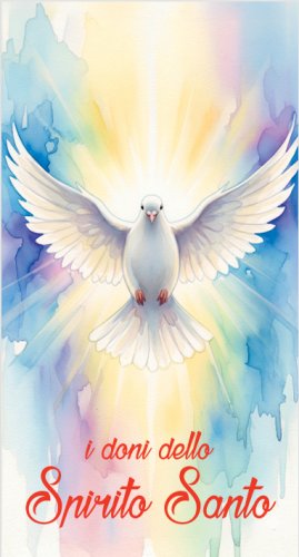 SEGNALIBRO  I 7 DONI DELLO SPIRITO SANTO - Dimensione 8 x 15 cm