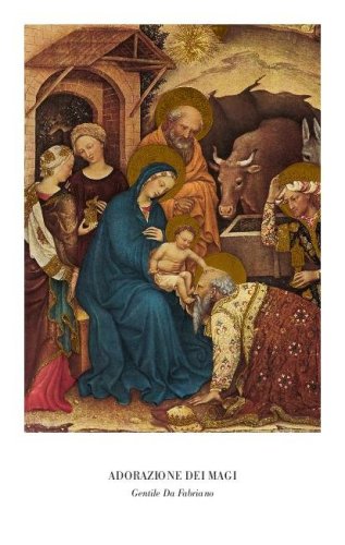 ADORAZIONE DEI MAGI - Immaginetta formato CM 7X11
