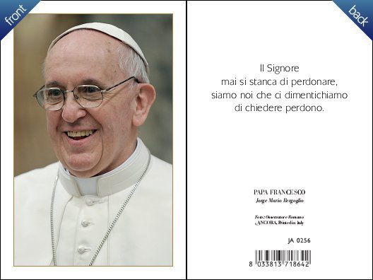 ITA PAPA FRANCESCO 7X10,5cm