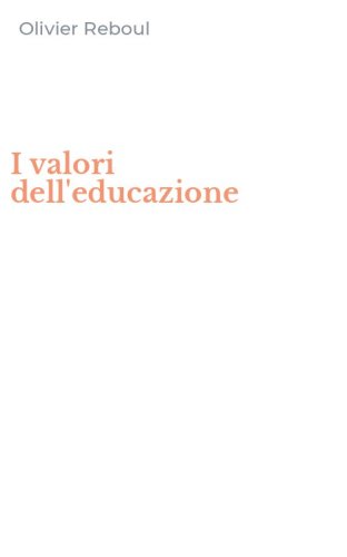 I valori dell'educazione