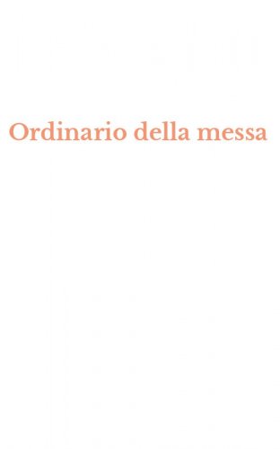 Ordinario della messa