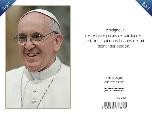 FRA PAPA FRANCESCO 7X10,5cm