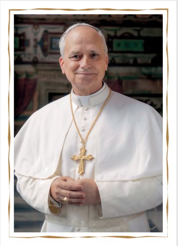 CARTOLINA PAPA LEONE XIV - 11x16 cm - Cartolina postale con rigatura sul retro - realizzata con cartoncino monolucido
