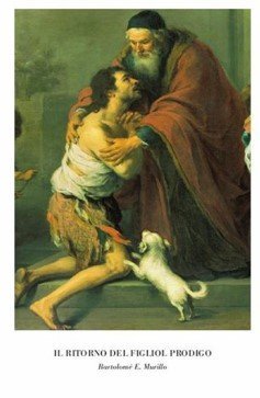 SANTINO ''IL RITORNO DEL FIGLIOL PRODIGO'' - Bartolom&eacute; E. Murillo -  7X11 cm