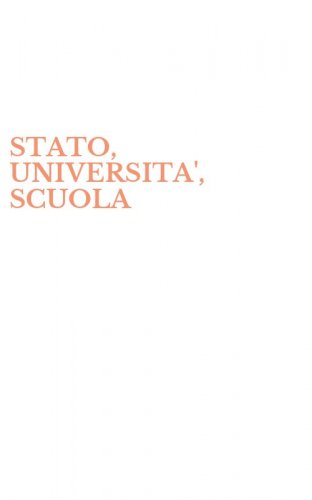 STATO, UNIVERSITA', SCUOLA
