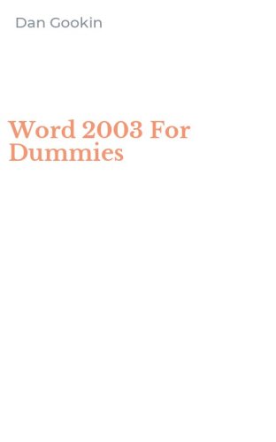 Word 2003 For Dummies