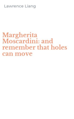 Margherita Moscardini: and remember that holes can move
