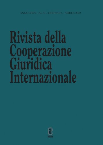 Rivista della Cooperazione Giuridica Internazionale. Quadrimestrale dell'istituto Internazionale di Studi Giuridici