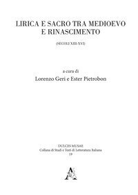 Lirica e sacro tra Medioevo e Rinascimento (secoli XIII-XVI)