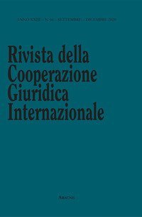 Rivista della Cooperazione Giuridica Internazionale. Quadrimestrale dell'istituto Internazionale di Studi Giuridici
