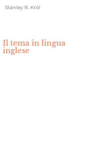 Il tema in lingua inglese