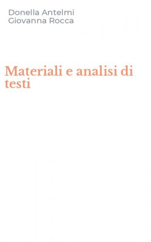 Materiali e analisi di testi